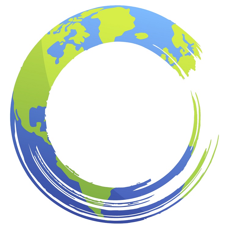 Basic illustration of the Earth in the shape of Cadent's branded brushstroke C